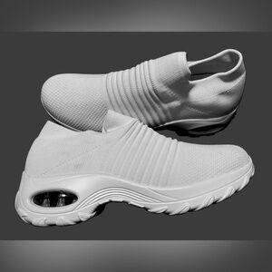 Hyper soft White Slip-On Athletic Sneakers